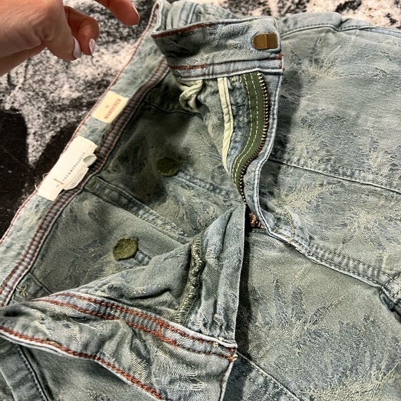 ANTHROPOLOGIE the Wanderer sage blue skinny textured jeans - Picture 3 of 11